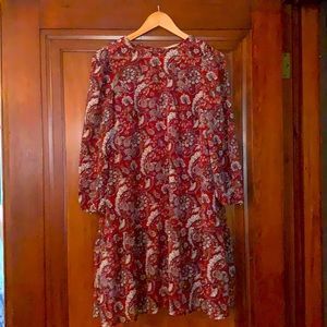 Shimmer Paisley Flounce Dress